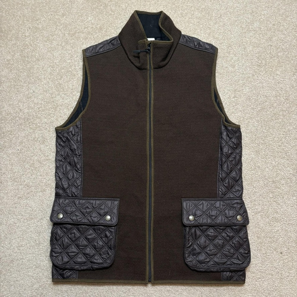 Dale Of Norway Gilet Vest Women's XL‎ Brown Knitshell Wool Quilted Weatherproof